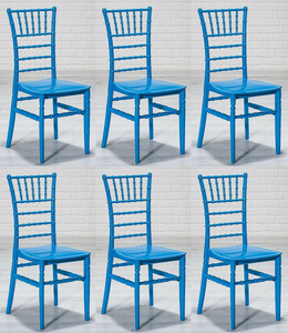 Casa Padrino Designer Acryl Stuhl Set Blau 40 x 46 x H. 92,5 cm - Esszimmersthle - Acryl Esszimmer Mbel