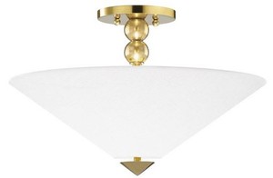 Casa Padrino Luxus Deckenleuchte Antik Messing / Wei  45,7 x H. 29,2 cm - Deckenlampe mit rundem Glas Lampenschirm