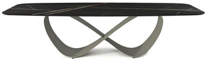 Casa Padrino Designer Esstisch Schwarz / Titangrau - Verschiedene Tischgren - Moderner rechteckiger Esszimmertisch mit Keramik Tischplatte - Esszimmer Mbel - Luxus Qualitt