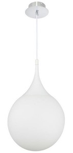 Casa Padrino LED Hngeleuchte Silber / Wei  30 x H. 150 cm - Pendelleuchte mit Mattglas Lampenschirm