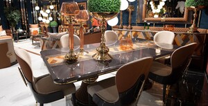 Casa Padrino Luxus Art Deco Esszimmer Set - Esstisch & 8 Sthle