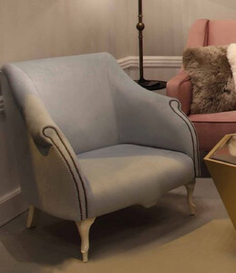 Casa Padrino Luxus Art Deco Sessel Grau / Creme 85 x 85 x H. 88 cm - Wohnzimmer Sessel - Hotel Sessel - Wohnzimmer Mbel - Hotel Mbel - Luxus Art Deco Mbel