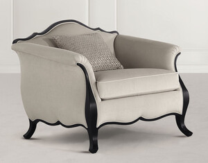 Casa Padrino Luxus Art Deco Sessel Grau / Schwarz - Handgefertigter Wohnzimmer Sessel - Wohnzimmer Mbel - Art Deco Mbel - Luxus Mbel - Luxus Qualitt - Made in Italy