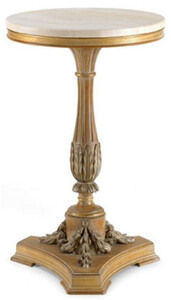 Casa Padrino Luxus Barock Beistelltisch Antik Braun / Creme - Prunkvoller Massivholz Tisch mit Marmorplatte - Luxus Mbel im Barockstil - Barock Mbel - Luxus Qualitt - Made in Italy