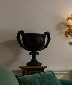 Casa Padrino Luxus Barock Deko Vase Schwarz - Prunkvolle Barockstil Massivholz Blumenvase - Barock Deko Accessoires - Edel & Prunkvoll - Luxus Qualitt - Made in Italy