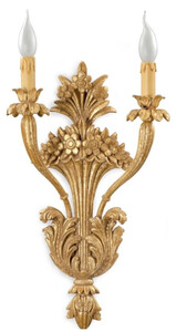 Casa Padrino Luxus Barock Doppel Wandleuchte Antik Gold 29 x 14 x H. 56 cm - Prunkvolle Wandlampe im Barockstil - Barock Leuchten - Luxus Qualitt - Made in Italy