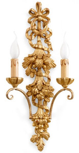 Casa Padrino Luxus Barock Doppel Wandleuchte Antik Gold 24 x 8 x H. 55 cm - Prunkvolle Wandlampe im Barockstil - Barock Leuchten - Luxus Qualitt - Made in Italy