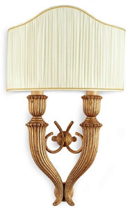 Casa Padrino Luxus Barock Doppel Wandleuchte Antik Gold / Creme-Gold 29 x 15 x H. 47 cm - Prunkvolle Wandlampe im Barockstil - Barock Leuchten - Luxus Qualitt - Made in Italy