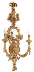Casa Padrino Luxus Barock Wandleuchte mit Spiegel Antik Gold 36 x 23 x H. 81 cm - Prunkvolle Wandlampe im Barockstil - Barock Leuchten - Luxus Qualitt - Made in Italy