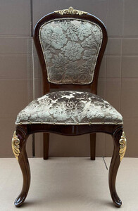 Casa Padrino Luxus Barock Esszimmer Stuhl mit elegantem Muster Gold / Braun / Gold - Esszimmer Mbel im Barockstil - Luxus Mbel im Barockstil - Barock Mbel - Barock Interior