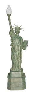 Casa Padrino Luxus Bronze Standleuchte Freiheitsstatue - Leuchte Bronzeleuchte Figurenleuchte