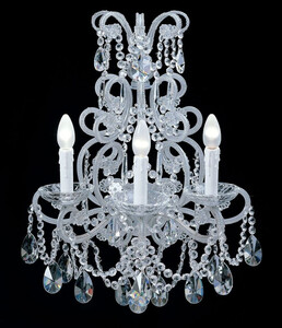 Casa Padrino Luxus Barock Kristall Wandleuchte Wei 24 x 7 x H. 64 cm - Prunkvolle Barockstil Wandlampe mit hochwertigem Kristallglas - Luxus Qualitt - Made in Italy