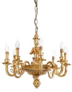 Casa Padrino Luxus Barock Kronleuchter Antik Gold  59 x H. 55 cm - Prunkvoller Barockstil Wohnzimmer Kronleuchter - Edel & Prunkvoll - Luxus Qualitt - Made in Italy