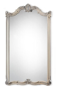 Casa Padrino Luxus Barock Massivholz Spiegel Antik Beige / Silber - Prunkvoller Barockstil Wandspiegel - Luxus Mbel im Barockstil - Barock Interior - Luxus Qualitt - Made in Italy