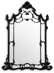 Casa Padrino Luxus Barock Mahagoni Spiegel Schwarz - Prunkvoller Barockstil Wandspiegel aus handgeschnitztem Mahagoni Holz - Luxus Mbel im Barockstil - Prunkvolle Barock Mbel - Edel & Prunkvoll