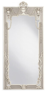 Casa Padrino Luxus Barock Spiegel Grau / Cremewei - Italienischer Barockstil Wandspiegel - Luxus Mbel im Barockstil - Prunkvolle Barock Mbel - Luxus Qualitt - Made in Italy