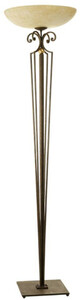 Casa Padrino Luxus Barock Halogen Stehleuchte Rost / Gold / Creme  46 x H. 181 cm - Prunkvolle Barockstil Stehlampe mit rundem Murano Glas Lampenschirm - Luxus Qualitt - Made in Italy