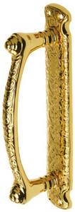 Casa Padrino Luxus Barock Trgriff Set Gold 3,8 x H. 22,5 cm - Edle Trgriffe mit mit 24 Karat Vergoldung - Prunkvolle Wohnaccessoires im Barockstil