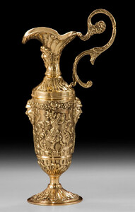 Casa Padrino Luxus Barock Vase in Weinkrug Form Gold 18 x H. 36 cm - Handgefertigte Bronze Blumenvase - Barock Deko Accessoires - Barock Interior - Barock Mbel - Edel & Prunkvoll