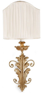 Casa Padrino Luxus Barock Wandleuchte Antik Silber / Braun / Wei 17 x 17 x H. 43 cm - Prunkvolle Wandlampe im Barockstil - Barock Leuchten - Luxus Qualitt - Made in Italy