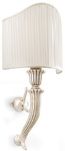 Casa Padrino Luxus Barock Wandleuchte Antik Silber / Wei 8 x 18 x H. 47 cm - Prunkvolle Wandlampe im Barockstil - Barock Leuchten - Luxus Qualitt - Made in Italy