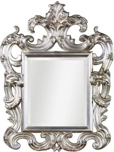 Casa Padrino Luxus Barock Wandspiegel Silber 86 x 8 x H. 114 cm - Prunkvoller Antik Stil Spiegel mit wunderschnen Verzierungen - Luxus Qualitt - Made in Italy