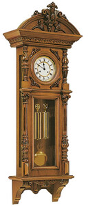 Casa Padrino Luxus Barock Wanduhr Braun / Gold - Handgeschnitzte Barockstil Uhr - Prunkvolle Barock Pendeluhr - Luxus Qualitt - Made in Italy