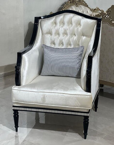 Casa Padrino Luxus Barock Wohnzimmer Sessel Gold / Schwarz / Grau - Handgefertigter Barockstil Sessel - Luxus Wohnzimmer Mbel im Barockstil - Barock Mbel - Edel & Prunkvoll
