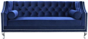 Casa Padrino Luxus Chesterfield Samt Sofa mit Kissen 172 x 84 x H. 76,5 cm - Verschiedene Farben - Chesterfield Wohnzimmer Mbel