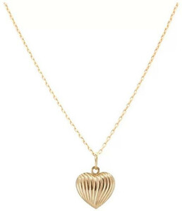Casa Padrino Luxus Damen Halskette Herz Gold - Handgefertigte 9 Karat Gold Kette - Edler Damenschmuck - Luxus Kollektion
