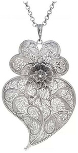 Casa Padrino Luxus Damen Halskette Silber - Handgefertigte Sterlingsilber Kette - Luxus Sterlingsilber Damenschmuck