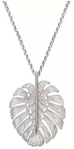 Casa Padrino Luxus Damen Halskette Silber - Handgefertigte Sterlingsilber Kette - Eleganter Sterlingsilber Damenschmuck