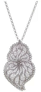Casa Padrino Luxus Damen Halskette Silber - Edle Sterlingsilber Kette - Handgefertigter Sterlingsilber Damenschmuck