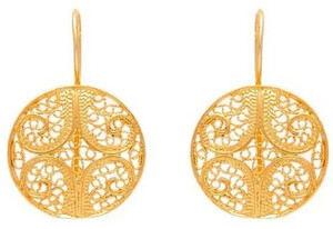 Casa Padrino Luxus Damen Ohrringe - Handgefertigte 19,2 Karat Gold Ohrringe - Hochwertiger Damenschmuck - Luxus Gold Schmuck