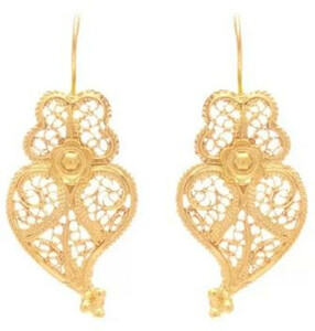 Casa Padrino Luxus Damen Ohrringe - Handgefertigte 19,2 Karat Gold Ohrringe - Hochwertiger Damenschmuck - Luxus Kollektion