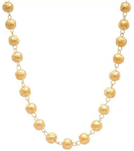 Casa Padrino Luxus Damen Halskette - Handgefertigte 19,2 Karat Gold Kette mit edlen Perlen - Hochwertiger Damenschmuck - Luxus Qualitt