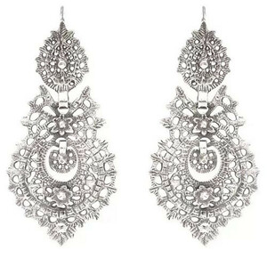 Casa Padrino Luxus Damen Ohrringe Silber - Handgefertigte Sterlingsilber Ohrringe - Luxus Damenschmuck