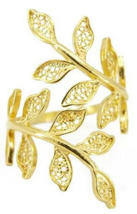 Casa Padrino Luxus Damenring Gold - Eleganter handgefertigter vergoldeter Ring - Moderner Damenschmuck