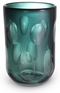 Casa Padrino Luxus Deko Glas Vase Grn  23,5 x H. 33 cm - Elegante mundgeblasene Blumenvase - Wohnzimmer Deko Accessoires