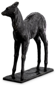 Casa Padrino Luxus Deko Skulptur Reh 25,5 x 9 x H. 32 cm - Bronze Deko Skulptur - Bronze Deko Figur - Schreibtisch Deko - Wohnzimmer Deko - Luxus Qualitt