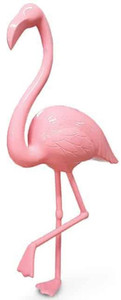 Casa Padrino Luxus Dekofigur Flamingo Vogel Rosa H. 155 cm - Lebensgroe Dekofigur - Riesige Tierfigur - Gartendeko Skulptur