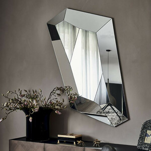 Casa Padrino Luxus Spiegel 100 x 6 x H. 160 cm - Edler Wandspiegel mit verspiegeltem Rand - Luxus Mbel