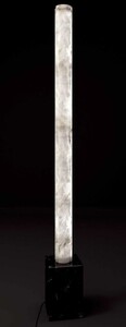 Casa Padrino Luxus LED Stehleuchte Alabaster / Schwarz H. 185 cm - Made in Italy