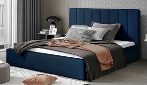 Casa Padrino Luxus Doppelbett mit Matratze Blau - Verschiedene Gren