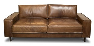 Casa Padrino Luxus Echtleder Lounge Sofa Vintage Leder Braun - Luxus Wohnzimmer Couch Mbel Bffelleder