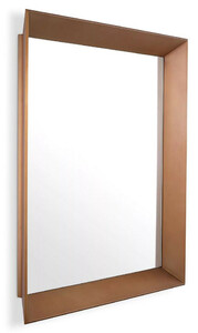 Casa Padrino Luxus Wandspiegel Messing 100 x 10 x H. 100 cm - Quadratischer Edelstahl Spiegel - Wohnzimmer Spiegel - Schlafzimmer Spiegel - Garderoben Spiegel - Luxus Mbel - Luxus Interior