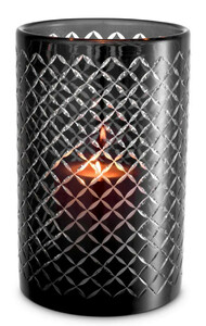 Casa Padrino Luxus Glas Kerzenleuchter Schwarz  18 x H. 28 cm - Hotel Accessoires - Restaurant Accessoires - Gastronomie Accessoires - Luxus Qualitt