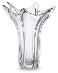 Casa Padrino Luxus Glas Vase  32 x H. 35 cm - Mundgeblasene Blumenvase - Deko Blumenvase - Deko Accessoires - Deko Glas Vasen - Luxus Accessoires