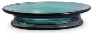 Casa Padrino Luxus Glasschale Grn  30 x H. 7 cm - Runde Obstschale - Deko Schale aus mundgeblasenem Glas - Luxus Kollektion