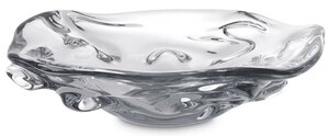 Casa Padrino Luxus Glasschale  34 x H. 8 cm - Mundgeblasene Deko Glas Obstschale - Glas Deko Accessoirs - Luxus Kollektion